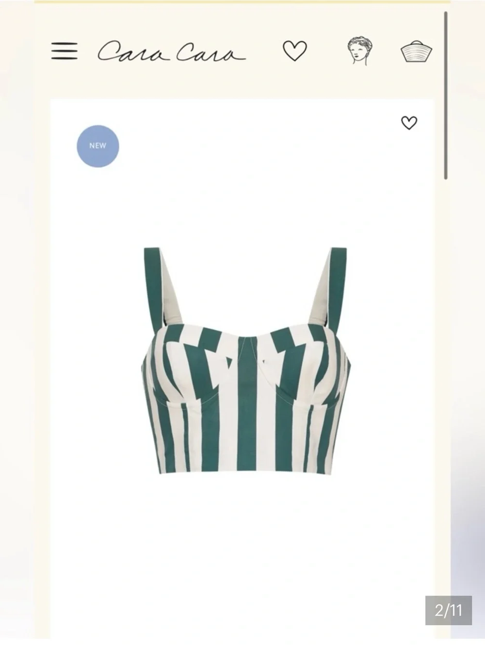 Cara Cara Striped Green & White High-Waist Belted Women’s corset top and shorts